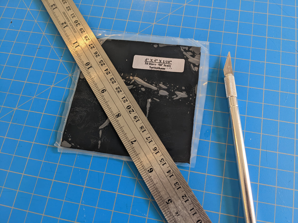 How to easily cut ultra soft Sorbothane rubber