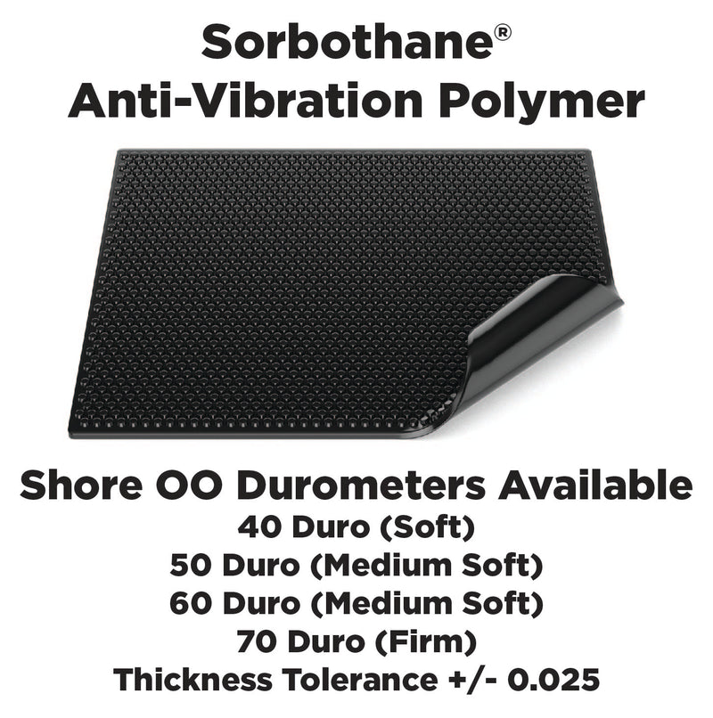 Sorbothane X-Tra Flex Acoustic Vibration Damping Sheet (3-16 x 12 x 14in)