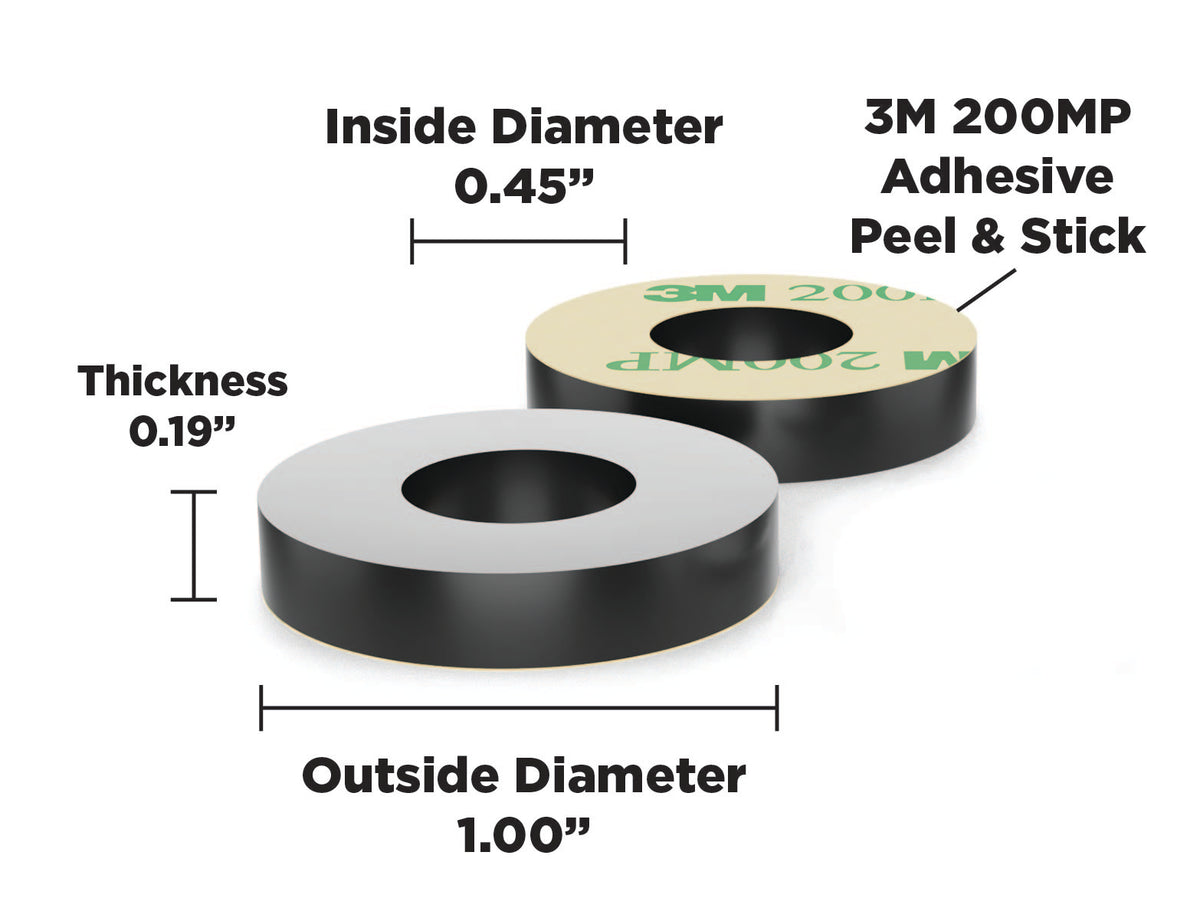 Sorbothane Vibration Isolation Washer with Adhesive