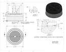 Silent Feet Anti-Vibration Riser for Beds - Superior All Surface Vibration Barrier - 6 Pack