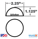2.25" Dia Sorbothane Hemisphere Rubber Bumper Non-Skid Feet with Adhesive