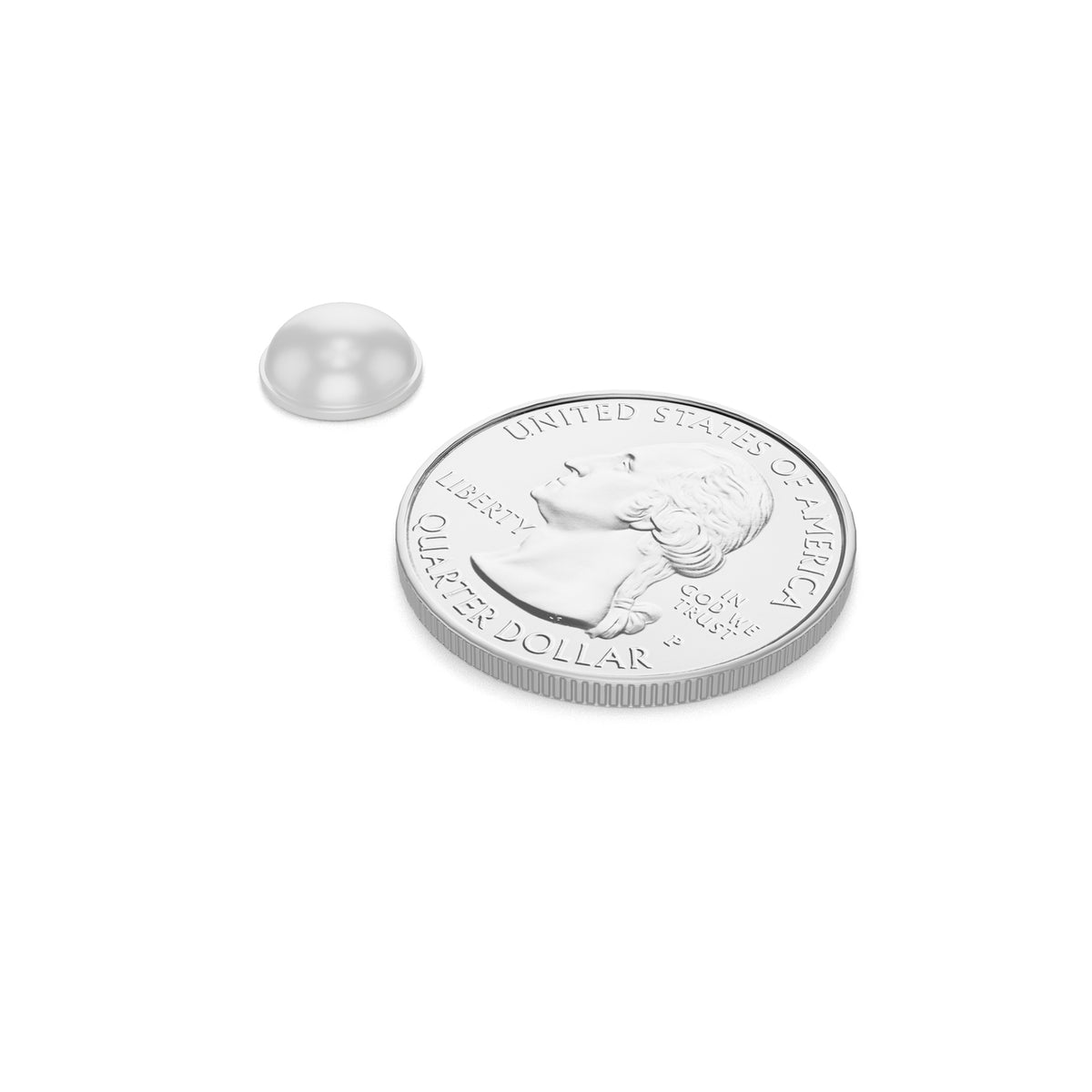 Small Clear 9.5mm (Dia) x 3.8mm (H) Round Cabinet and Furniture Bumpers