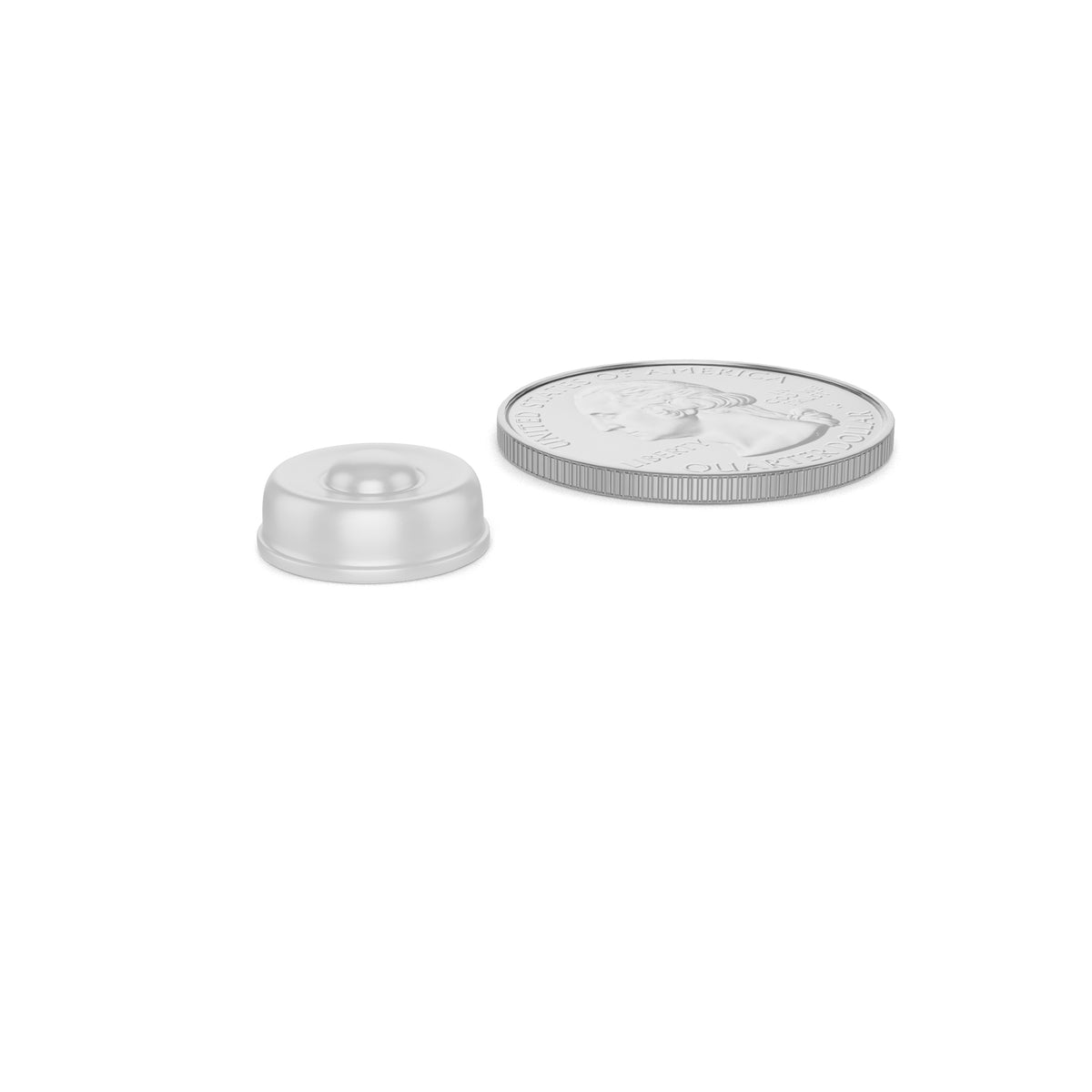 Soft Clear 1-2"(12.7mm)Diax0.20"(5.1mm)H Round Sound Deadening Furniture Bumpers