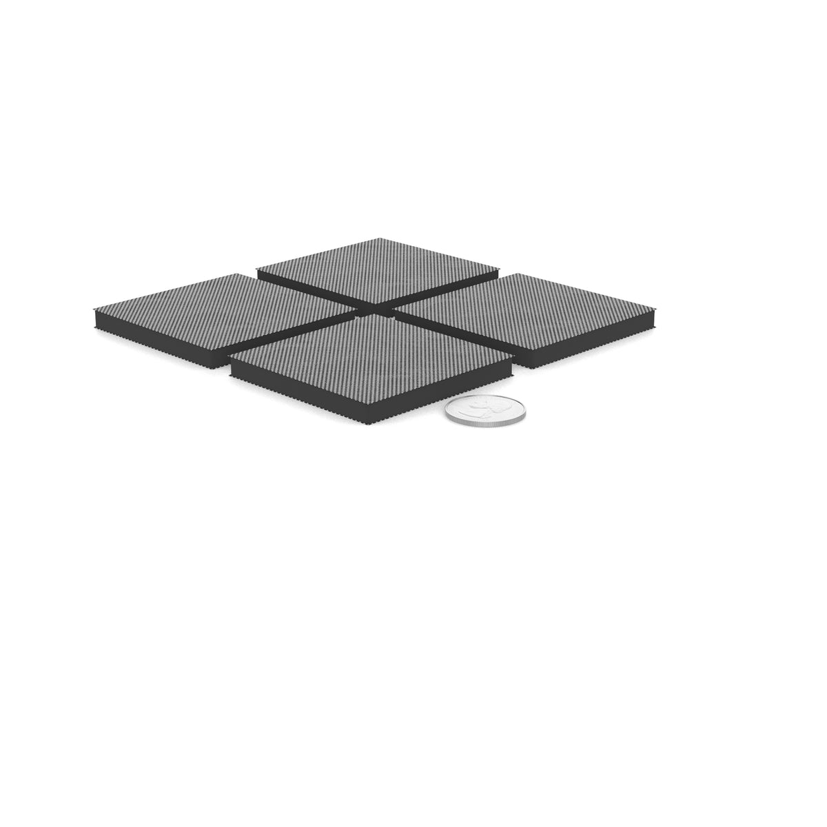 Sorbothane Vibration Isolation Reinforced Heavy Duty Square Pad 1-4" Thick