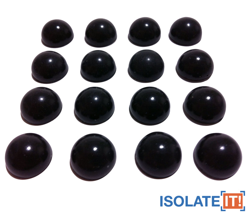 0.5" Dia Sorbothane Hemisphere Rubber Bumper Non-Skid Feet with Adhesive