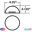 0.25" Dia Sorbothane Hemisphere Rubber Bumper Non-Skid Feet with Adhesive