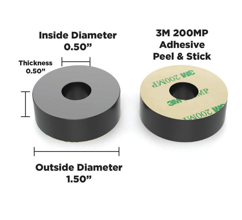 Sorbothane Vibration Isolation Washer with Adhesive