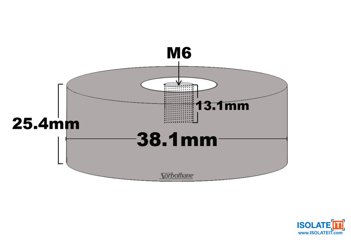 Isolate It! Female vibration mount 0510433-50 or  0510433-70