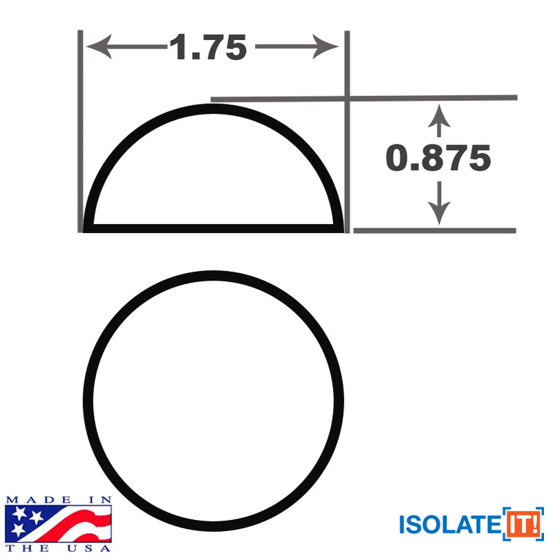 1.75" Sorbothane Isolate it! Hemisphere 