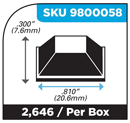 Square Clear 0.810" (20.6mm) W x 0.300" (7.6mm) H Cabinet and Furniture Bumpers