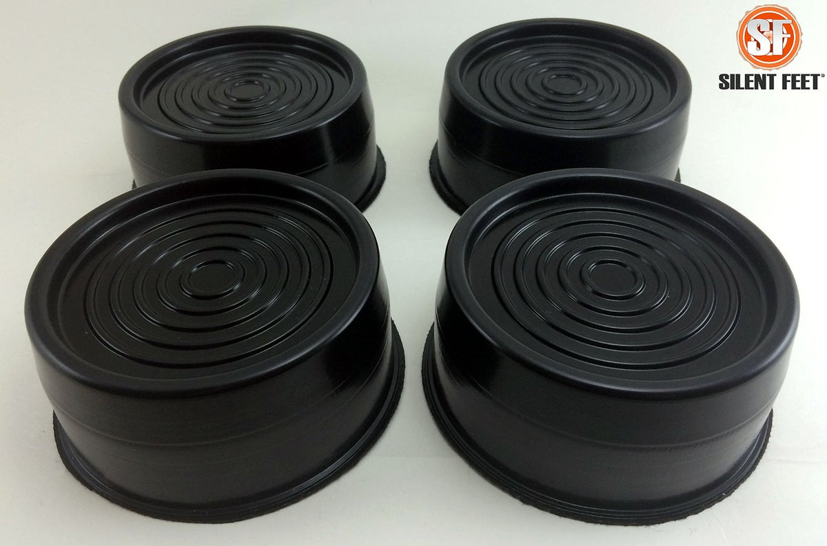 Silent Feet Anti-Vibration Riser for Beds - Superior All Surface Vibration Barrier - 4 Pack
