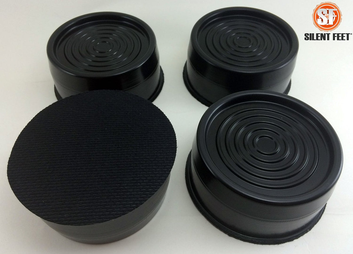 Silent Feet Anti-Vibration Riser for Beds - Superior All Surface Vibration Barrier - 4 Pack