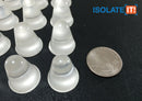 Conical Clear 0.787" (20mm) Dia x 0.886" (22.5mm) H Round Vibration Isolating Cabinet and Furniture Bumpers - 16 Pack