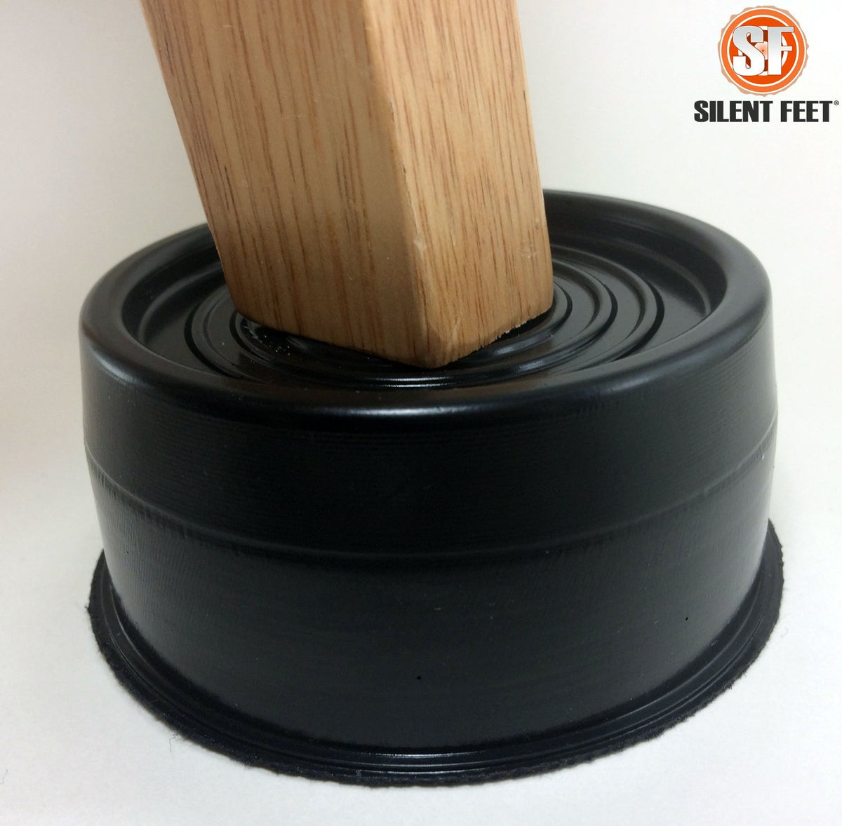 Silent Feet Anti-Vibration Riser for Beds - Superior All Surface Vibration Barrier - 4 Pack