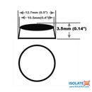 Small Round Flat Clear 12.7mm (0.500") (Dia) x 3.5mm (0.138") (H) Cabinet and Furniture Bumpers 