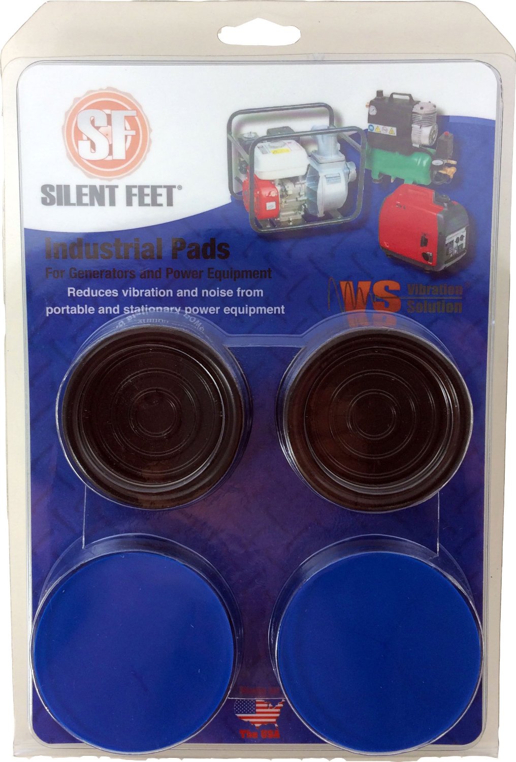 Industrial Silent Feet - Anti-Vibration Pads for Generators, Air Compressors and Power Equipment Industrial Silent Feet - Anti-Vibration Pads for Generators, Air Compressors and Power Equipment