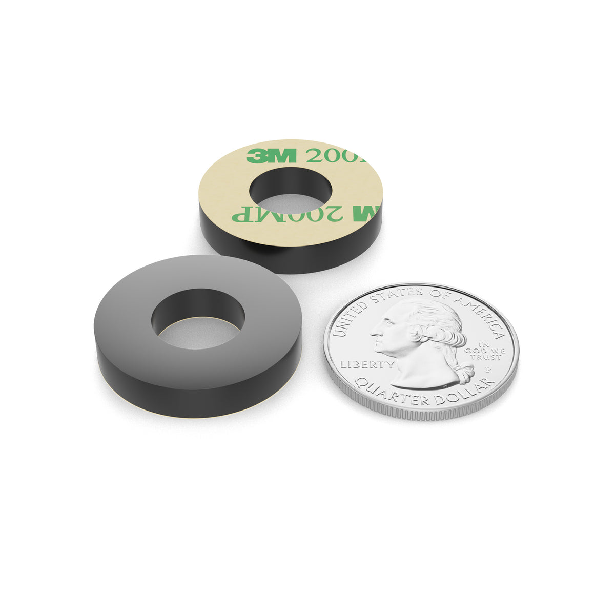 Sorbothane Vibration Isolation Washer with Adhesive