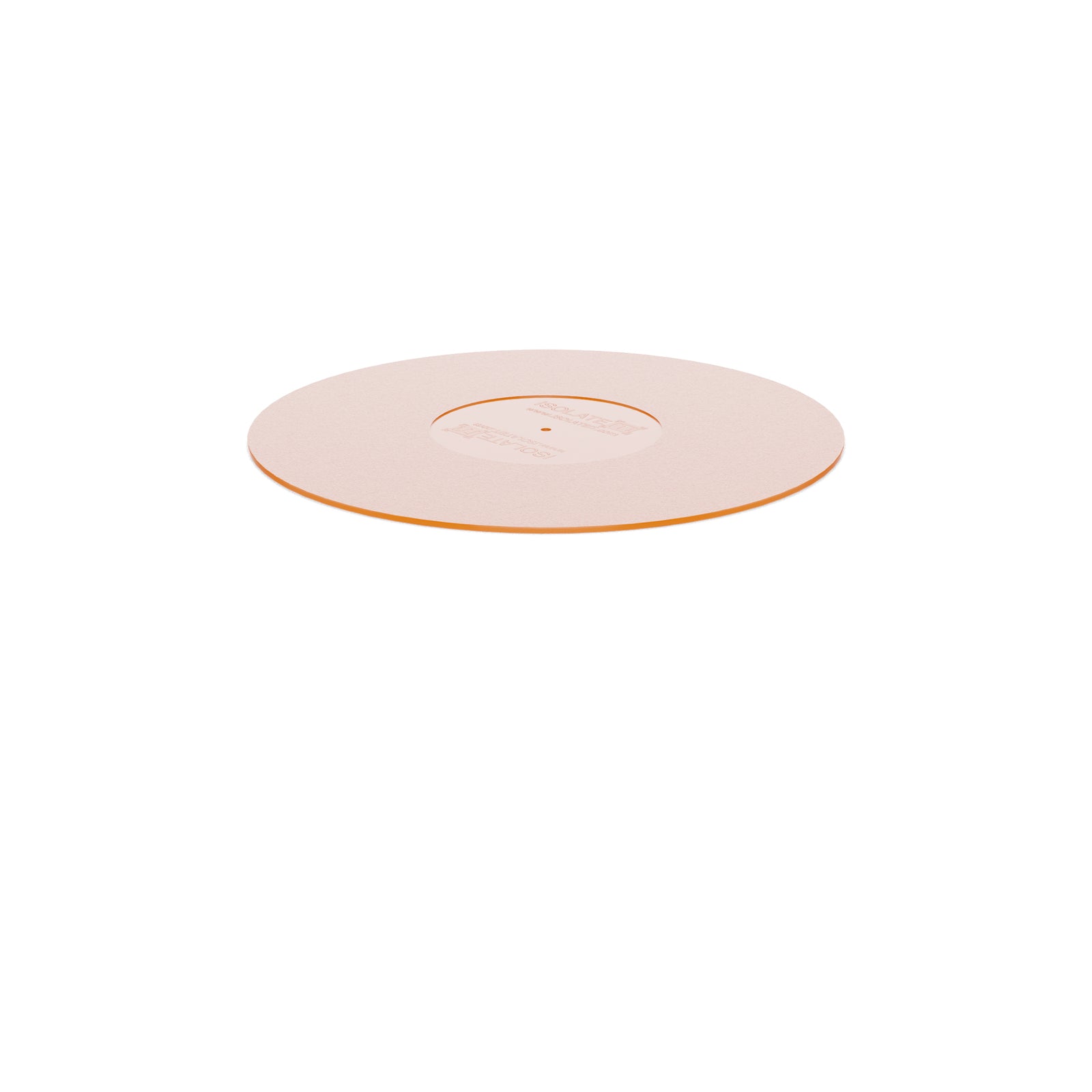 Isolate IT Sorbothane Turntable Mat - 11.25", 3mm Thick, Orange, Hi-Fi Audiophile Grade