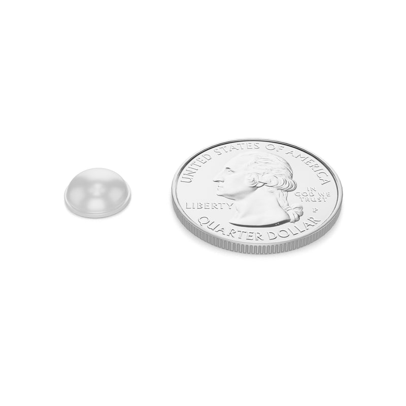 Small Clear 9.5mm (Dia) x 3.8mm (H) Round Cabinet and Furniture Bumpers