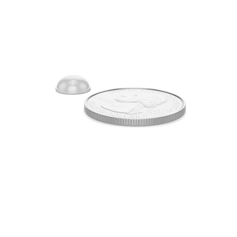 Small Clear 9.5mm (Dia) x 3.8mm (H) Round Cabinet and Furniture Bumpers