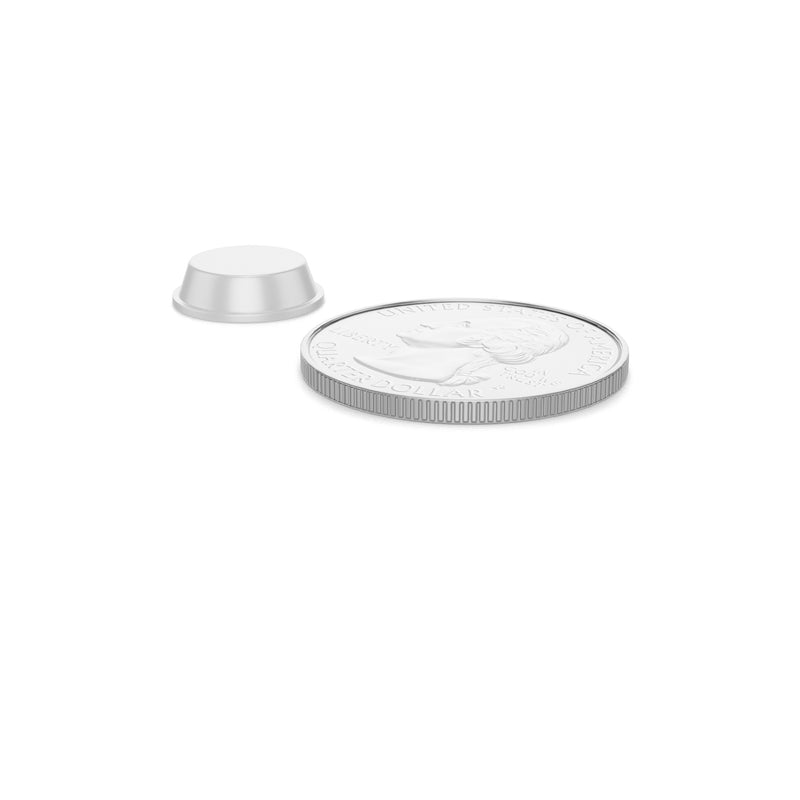 Small Round Flat Clear 0.5" (12.7mm) Dia x 0.138" (3.5mm) H Cabinet and Furniture Bumpers