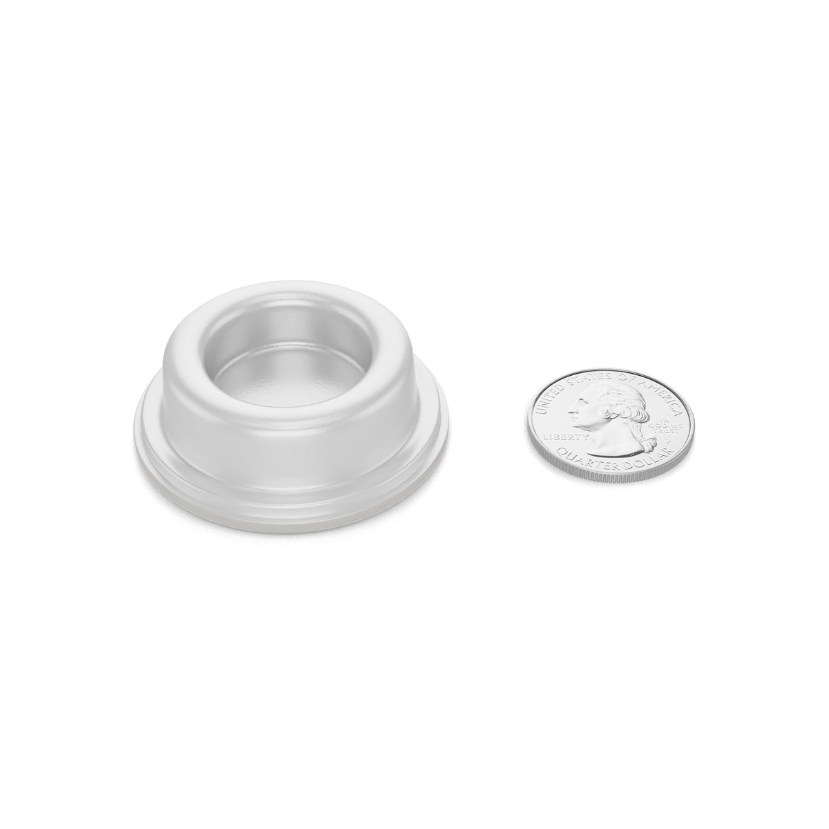 Recessed Clear 1.810" (46mm) Dia x 0.600" (15.2mm) H Round Vibration Isolating Cabinet and Furniture Bumpers