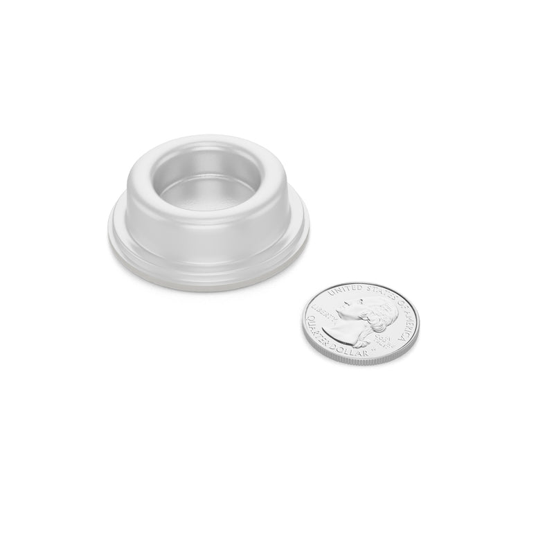 Recessed Clear 1.810" (46mm) Dia x 0.600" (15.2mm) H Round Vibration Isolating Cabinet and Furniture Bumpers
