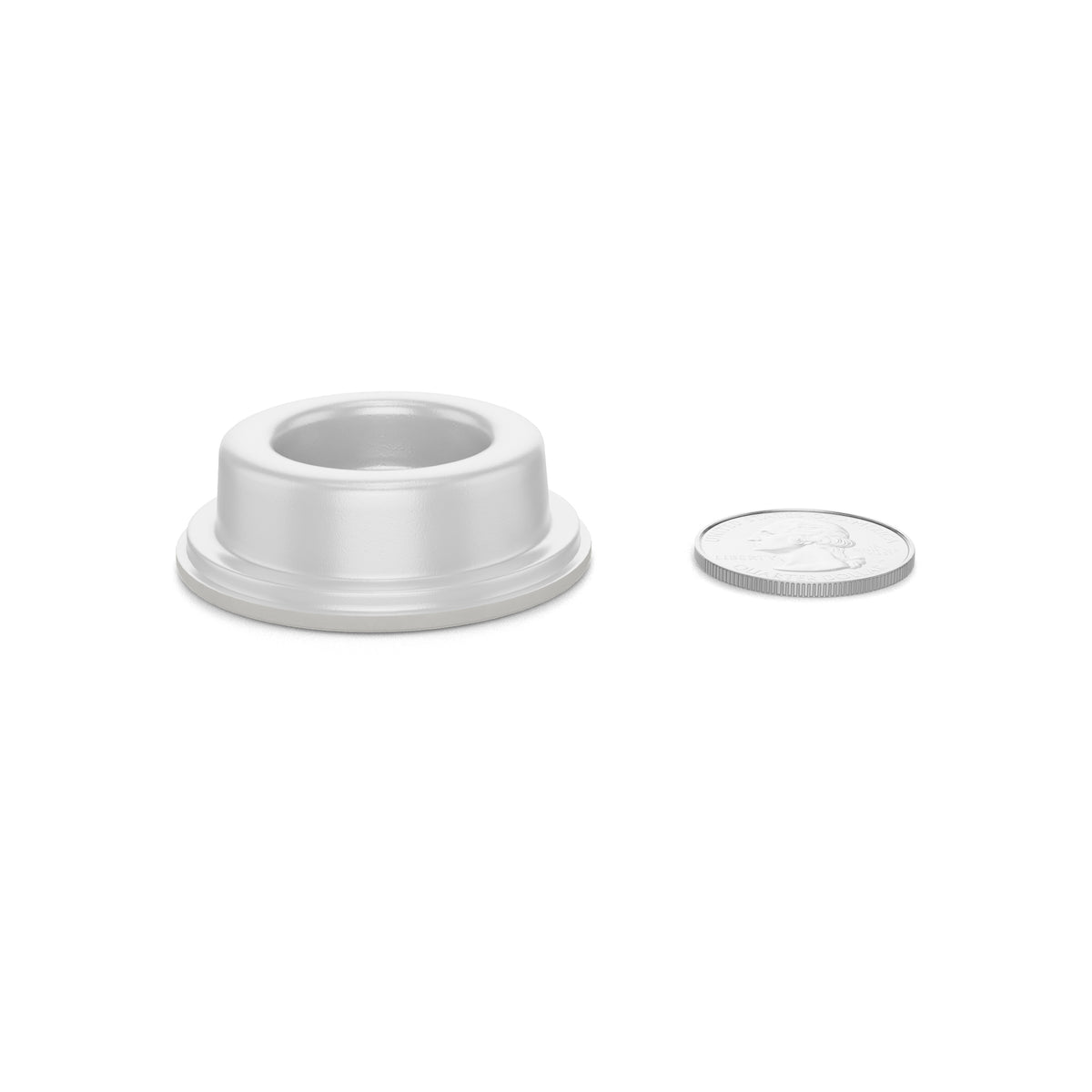 Recessed Clear 1.810" (46mm) Dia x 0.600" (15.2mm) H Round Vibration Isolating Cabinet and Furniture Bumpers