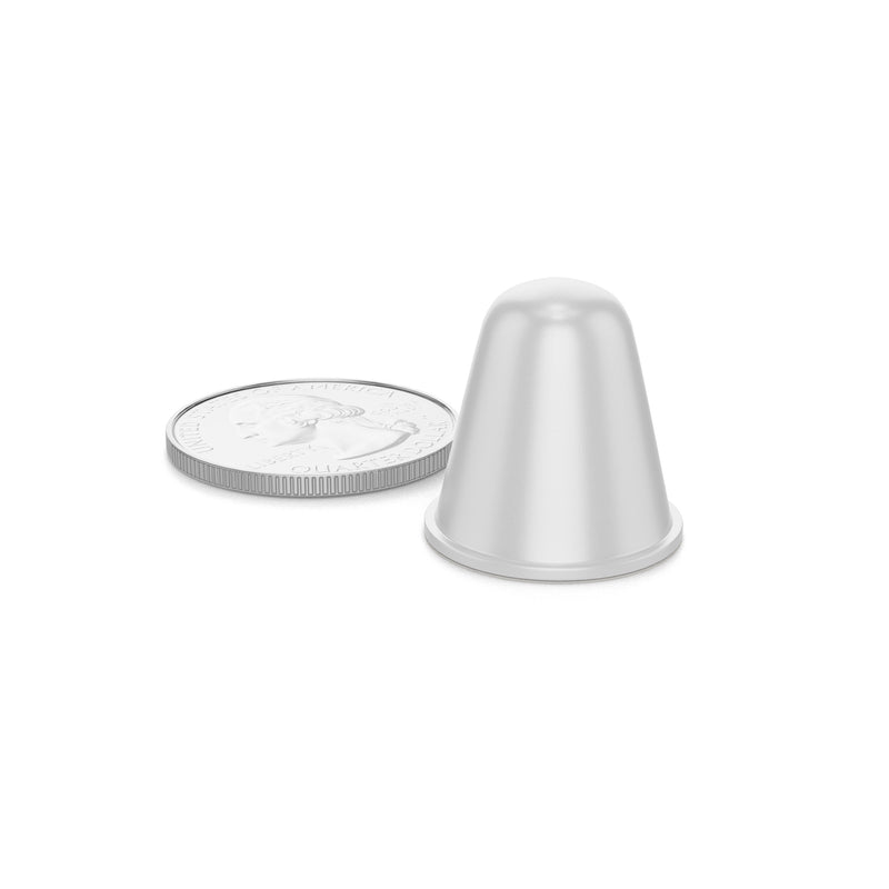 Conical Clear 0.750" (19.1mm) Dia x 0.750" (19.1mm) H Round Vibration Isolating Cabinet and Furniture Bumpers