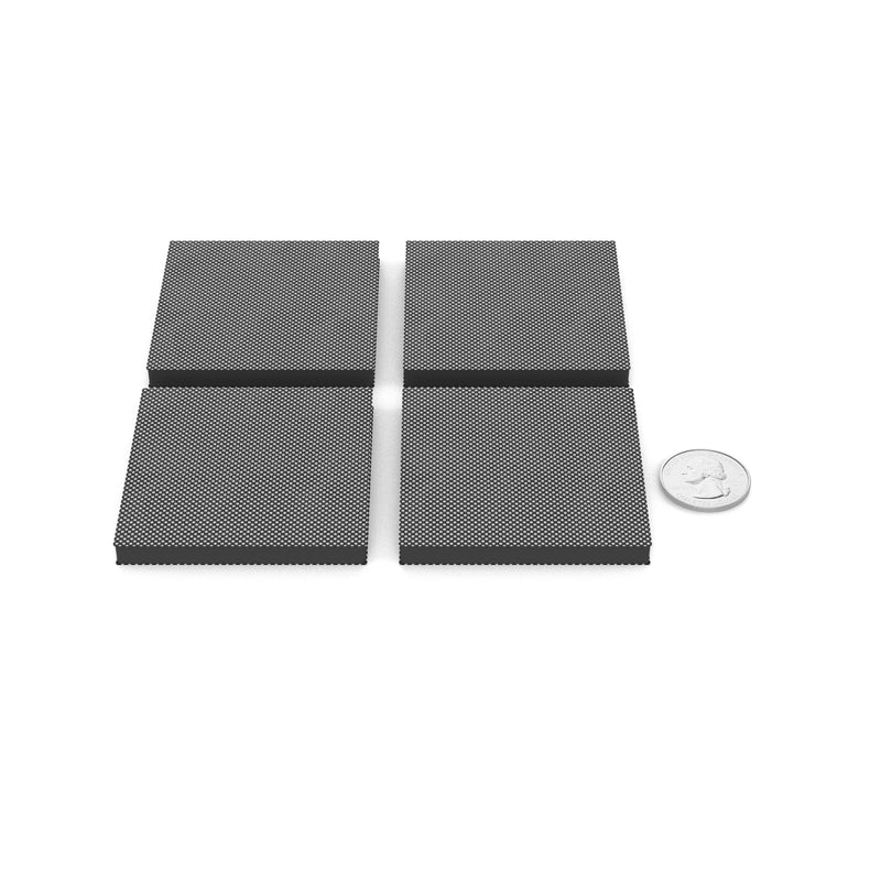 Sorbothane Vibration Isolation Reinforced Heavy Duty Square Pad 1-4" Thick