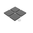 Sorbothane Vibration Isolation Reinforced Heavy Duty Square Pad 1-4" Thick