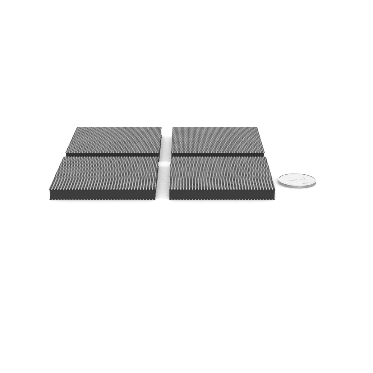 Sorbothane Vibration Isolation Reinforced Heavy Duty Square Pad 1-4" Thick