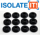 Sorbothane Vibration Isolation Bushing (.28"ID-.72"OD-.22"Thick) - 12 Pack