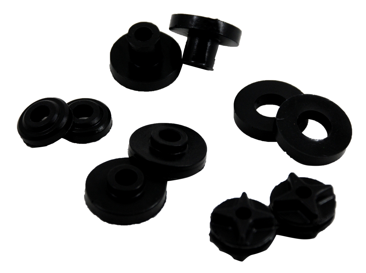 Bushing, washers and grommet