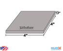 Sorbothane Vibration Isolation Square Pad 4" x 4" - 2 Pack
