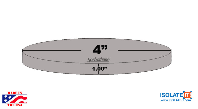 Sorbothane Vibration Isolation Circular Pad - Discs